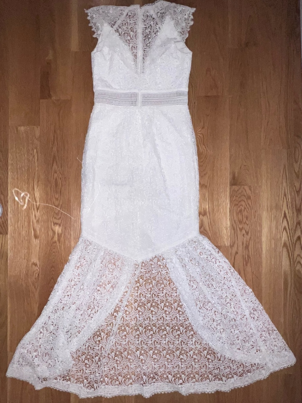 ML Monique Lhuillier White Lace Mermaid Wedding Dress Size 8 NWT
